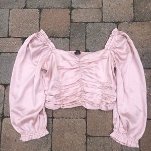 AMERICAN EAGLE PINK SATIN TOP